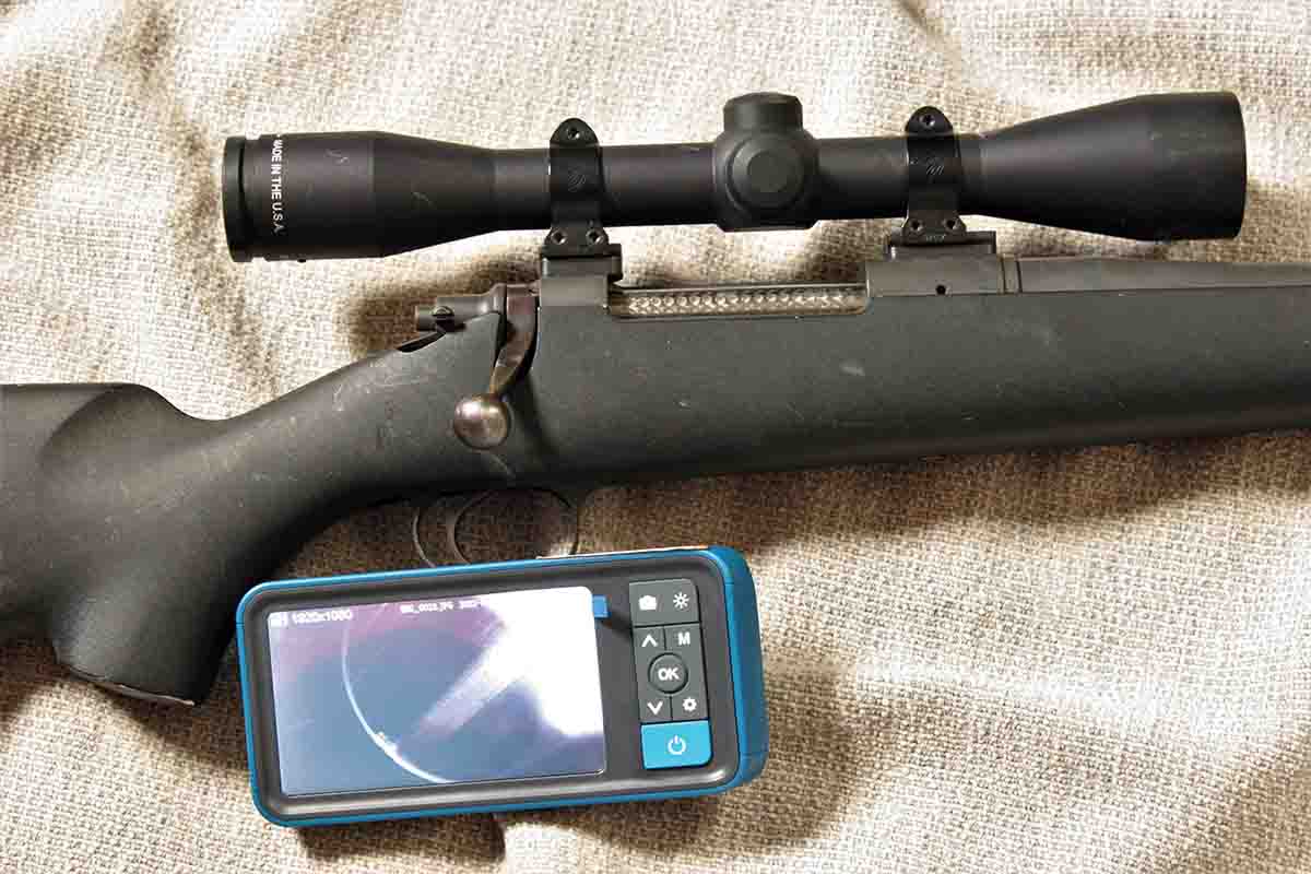 The first rifle John checked with the Teslong was his NULA .30-06, which has seen a lot of hunting and testing in 27 years, to compare the view with his Hawkeye scope. While the Teslong’s screen-view isn’t nearly as bright and sharp, it’s sufficient for most uses.